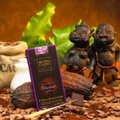 photo ambiance de chocolat, fèves de cacao, plaquette de chocolat, chocolat en poudre
